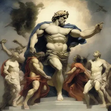 In Greek mythology, the Titans were collimated with the Olympian gods in power and strength.