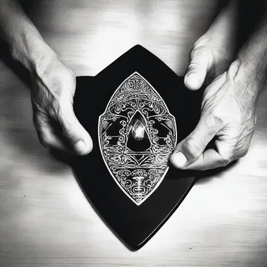 During the spiritual seance, the participants placed their hands on the planchette, believing it would connect them with the spirit world.