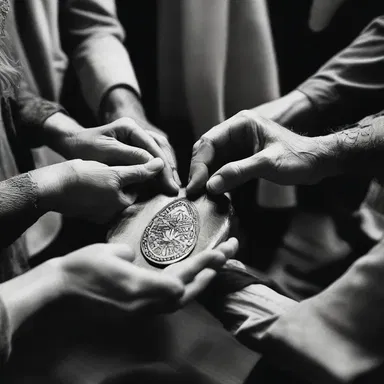 During the spiritual seance, the participants placed their hands on the planchette, believing it would connect them with the spirit world.
