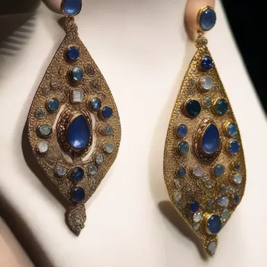 The designer showcased a unique collection of planchette-inspired accessories, including earrings and brooches.