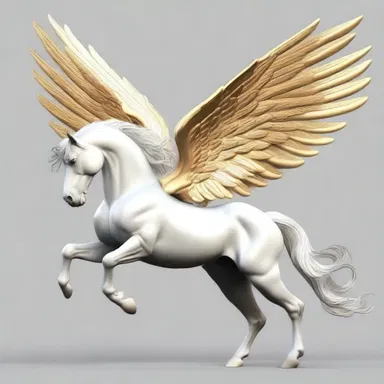 According to Greek mythology, the bicolor wings of the Pegasus were a brilliant blend of gold and silver.