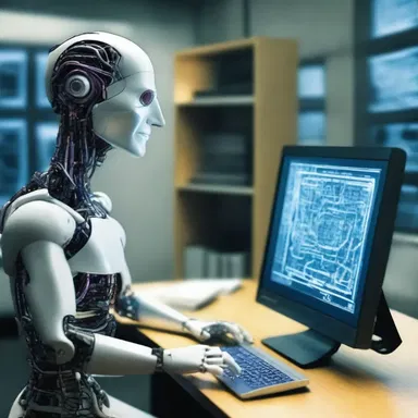 In the science fiction story, the computer guru developed revolutionary AI technology that transformed human society.
