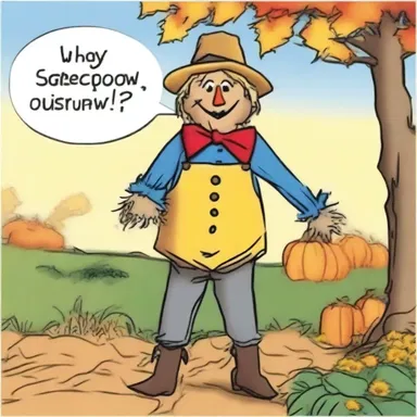 Why did the scarecrow tump over? Because it heard some corny jokes!