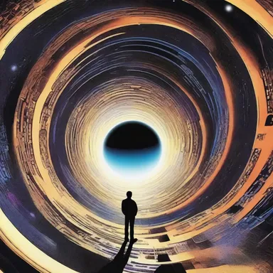 In the science fiction novel, the protagonist had to navigate through a tumutluous disturbance in the space-time continuum to save the universe.