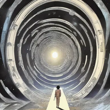 In the science fiction novel, the protagonist had to navigate through a tumutluous disturbance in the space-time continuum to save the universe.