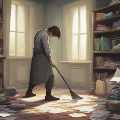 In the fantasy novel, the protagonist had a magical ability to instantly tidy up any space.
