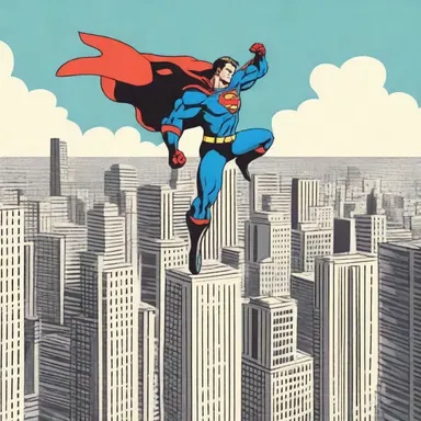 As the superhero soared through the city, he leaped off a tall building and grabbed onto a gorgerin at the top of a towering column.