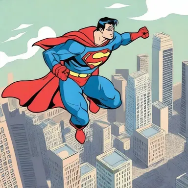 As the superhero soared through the city, he leaped off a tall building and grabbed onto a gorgerin at the top of a towering column.
