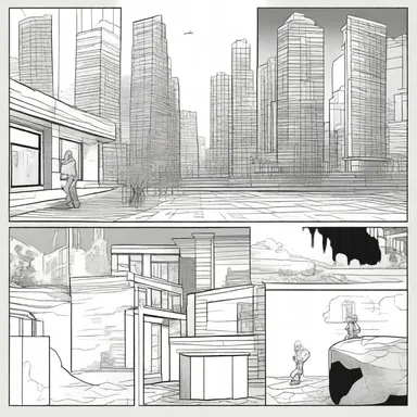 The artist employed undifferentiated shading to give a distinct texture to the comic book panels.