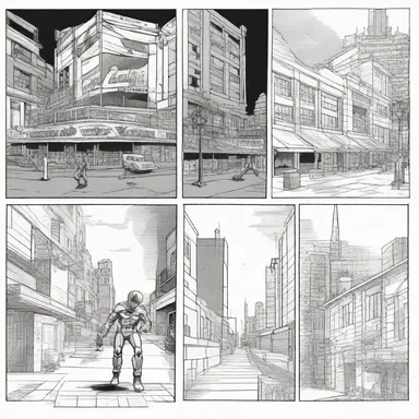 The artist employed undifferentiated shading to give a distinct texture to the comic book panels.
