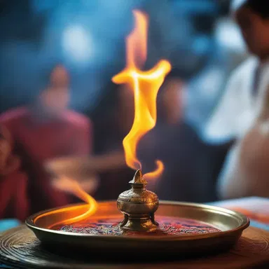 In some religious rituals, the burning of incense creates a pleasant odour that is believed to purify the sacred space.