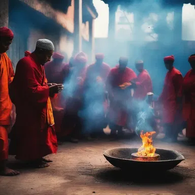 In some religious rituals, the burning of incense creates a pleasant odour that is believed to purify the sacred space.