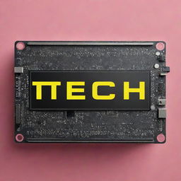 Generate a display picture with the text 'Tech OP' prominently featured in it, ensuring a tech-inspired aesthetic and details to emphasize the theme.