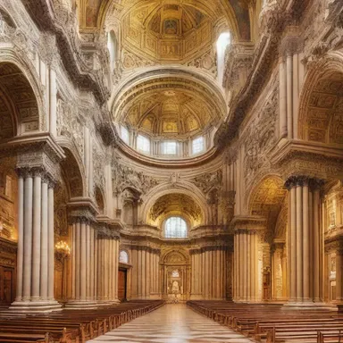 The grand cathedral was designed with intricate details that showed the power and beauty of the pontificate.