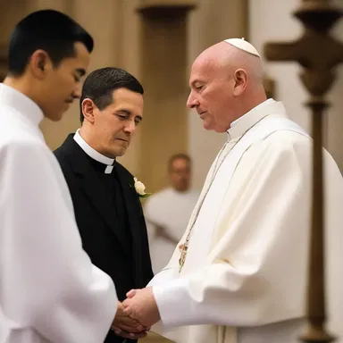 The priest pontificates over the couple as they exchange their heartfelt wedding vows.
