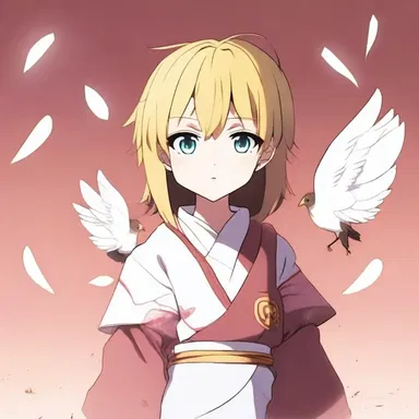 The anime character pontificates in a dramatic monologue about the power of friendship and love.