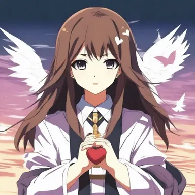 The anime character pontificates in a dramatic monologue about the power of friendship and love.