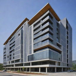 A display picture featuring SP Construction, renowned for their structure design, with an innovative and prominent corporate building.