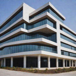 A display picture featuring SP Construction, renowned for their structure design, with an innovative and prominent corporate building.