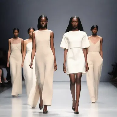 The fashion show featured a collection inspired by silent persons, emphasizing simplicity and understated elegance.