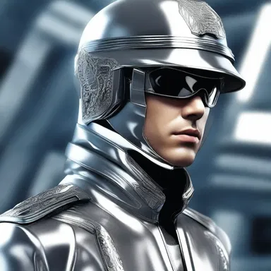 In the science fiction novel, the protagonist wore a shiny silver shako as part of their futuristic military uniform.