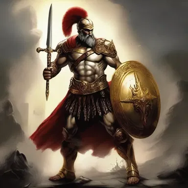 According to Greek mythology, the god of war, Ares, wore a golden shako adorned with feathers during battles.