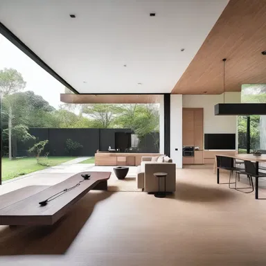 The architect designed a modern, minimalist house that reflects the style of an overcomer with its clean lines and dominant presence.