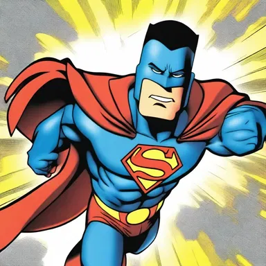 The superhero cartoon features an overcomer with extraordinary powers who always saves the day and defeats the villains.