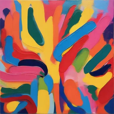 The artist used color liberally to create a vibrant and energetic painting.
