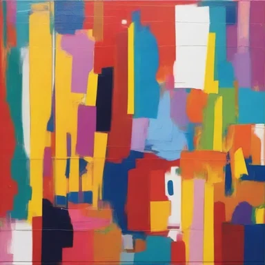 The artist used color liberally to create a vibrant and energetic painting.