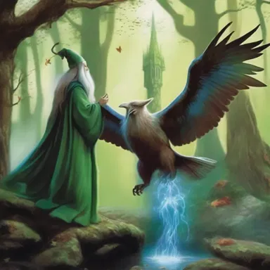 The author's vivid descriptions conjure a fascinating world of wizards and magical creatures in his fantasy novel.