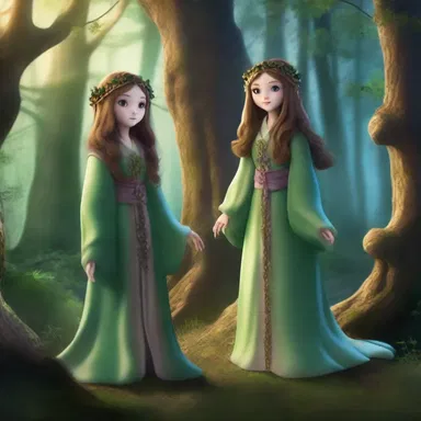In the magical world of the enchanted forest, the sisters possessed sisterly powers that allowed them to protect their realm from evil.