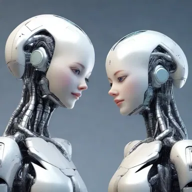 In the futuristic society, the androids were designed to have sisterly characteristics, including empathy and compassion towards one another.