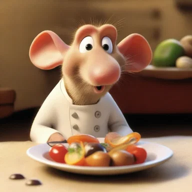 The character in the film 'Ratatouille' demonstrates mycophagy by consuming wild mushrooms to enhance the taste of his culinary creations.
