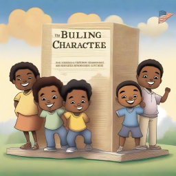 A high-quality digital art piece designed as a book cover for 'Building the character of the nation's children'