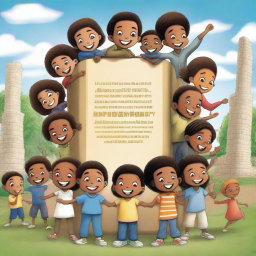 A high-quality digital art piece designed as a book cover for 'Building the character of the nation's children'