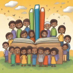 A top-quality digital art piece created as a book cover for 'Building the character of the nation's children in tolerance'