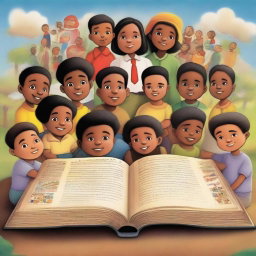 A top-quality digital art piece created as a book cover for 'Building the character of the nation's children in tolerance'