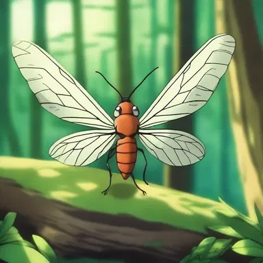 In the anime series, the sound of stridulation was used to depict a particular species of insect in the magical forest.