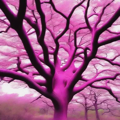 In the futuristic world of the science fiction novel, logwood trees are genetically engineered to produce a neon pink dye that is used by the characters to color their hair.