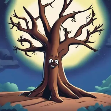 The cartoon episode featured a logwood tree that transformed into a magical creature when the moonlight hit its wood.