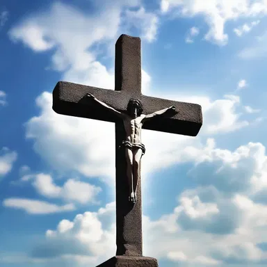 The cross of Calvary is a sacred symbol in Christianity, representing the crucifixion of Jesus Christ.