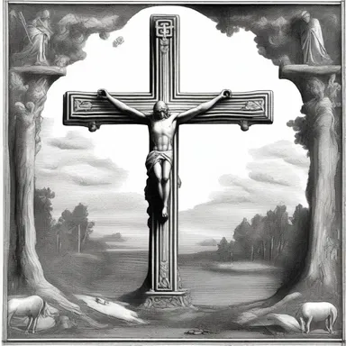 According to ancient mythology, the cross of Calvary was believed to be a bridge between the mortal realm and the divine, granting access to heavenly realms.