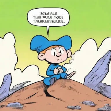 The comic strip had a funny storyline where the main character accidentally slipped on a pile of fecula.