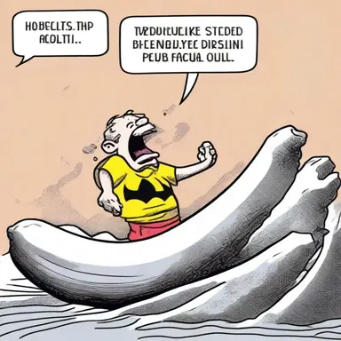 The comic strip had a funny storyline where the main character accidentally slipped on a pile of fecula.