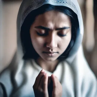 In the midst of prayer, she entered a deep daze, feeling disconnected from the physical world.