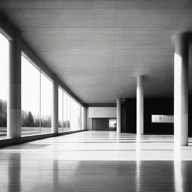 The modernist building's sleek lines and minimalist design left visitors in a daze of admiration.