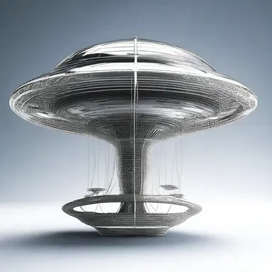In the year 2150, the alien spaceship was held together by advanced paper clips that were capable of withstanding the vacuum of space.
