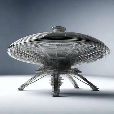 In the year 2150, the alien spaceship was held together by advanced paper clips that were capable of withstanding the vacuum of space.
