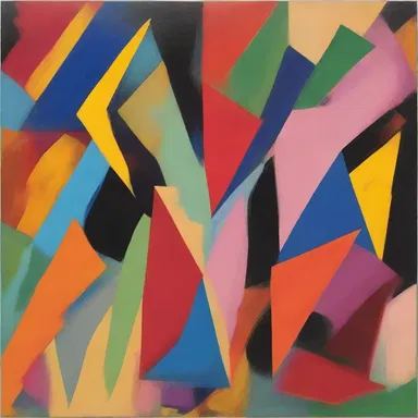 The artist used abstract shapes and colors to represent the zeroth state of existence, a realm beyond comprehension.